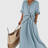 Constance | Women's Cotton Wrap Maxi Dress
