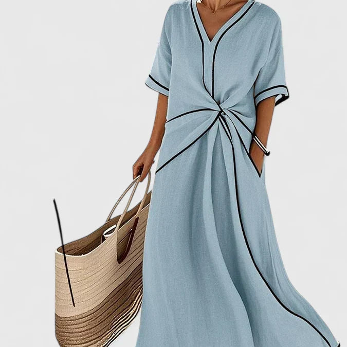 Constance | Women's Cotton Wrap Maxi Dress