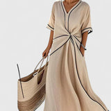Constance | Women's Cotton Wrap Maxi Dress