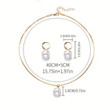 Set di Collana Elegante e Graziosa con Perle