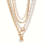 Set di Collane a Strati con Perle Moderne