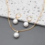 Set di Collana Elegante e Graziosa con Perle