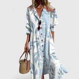 Emily | Women's Printed Midi Shirt Dress