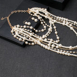 Set di Dichiarazione in Perle Multi-Livello Boho
