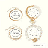 Set di Braccialetti di Perle Stratificate di Lusso