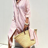 Florence | Women's Striped Cotton Maxi Dress
