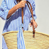 Florence | Women's Striped Cotton Maxi Dress