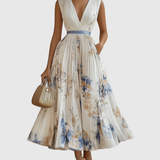 Freya | Women's Floral Pleated Maxi Dress