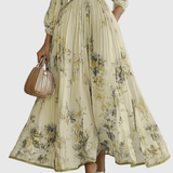 Freya | Women's Floral Pleated Maxi Dress