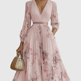 Freya | Women's Floral Pleated Maxi Dress