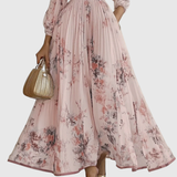 Freya | Women's Floral Pleated Maxi Dress