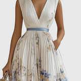 Freya | Women's Floral Pleated Maxi Dress