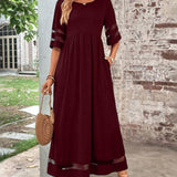 Grace | Women's Mesh Panel Maxi Dress