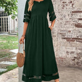 Grace | Women's Mesh Panel Maxi Dress