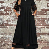 Grace | Women's Mesh Panel Maxi Dress