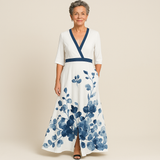 Hazel | Women's Deep V Neck Maxi Dress