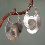 Orecchini a spirale in argento vintage