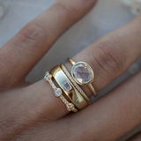 Lily - Set di Anelli in Oro Vintage e Zirconia