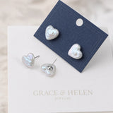 Orecchini a Cuore in Perla d'Acqua Dolce Premium