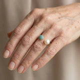 Anello di Bellezza in Perla e Turchese
