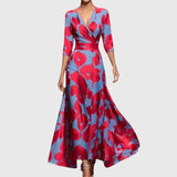 Iris | Women's Floral Wrap Maxi Dress