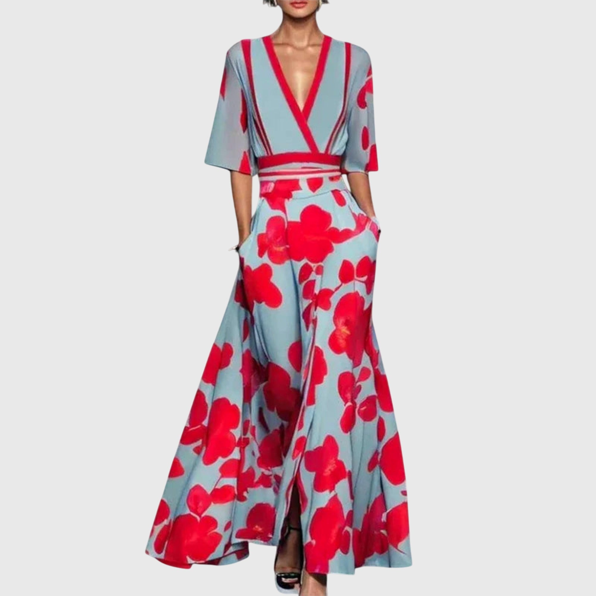 Iris | Women's Floral Wrap Maxi Dress