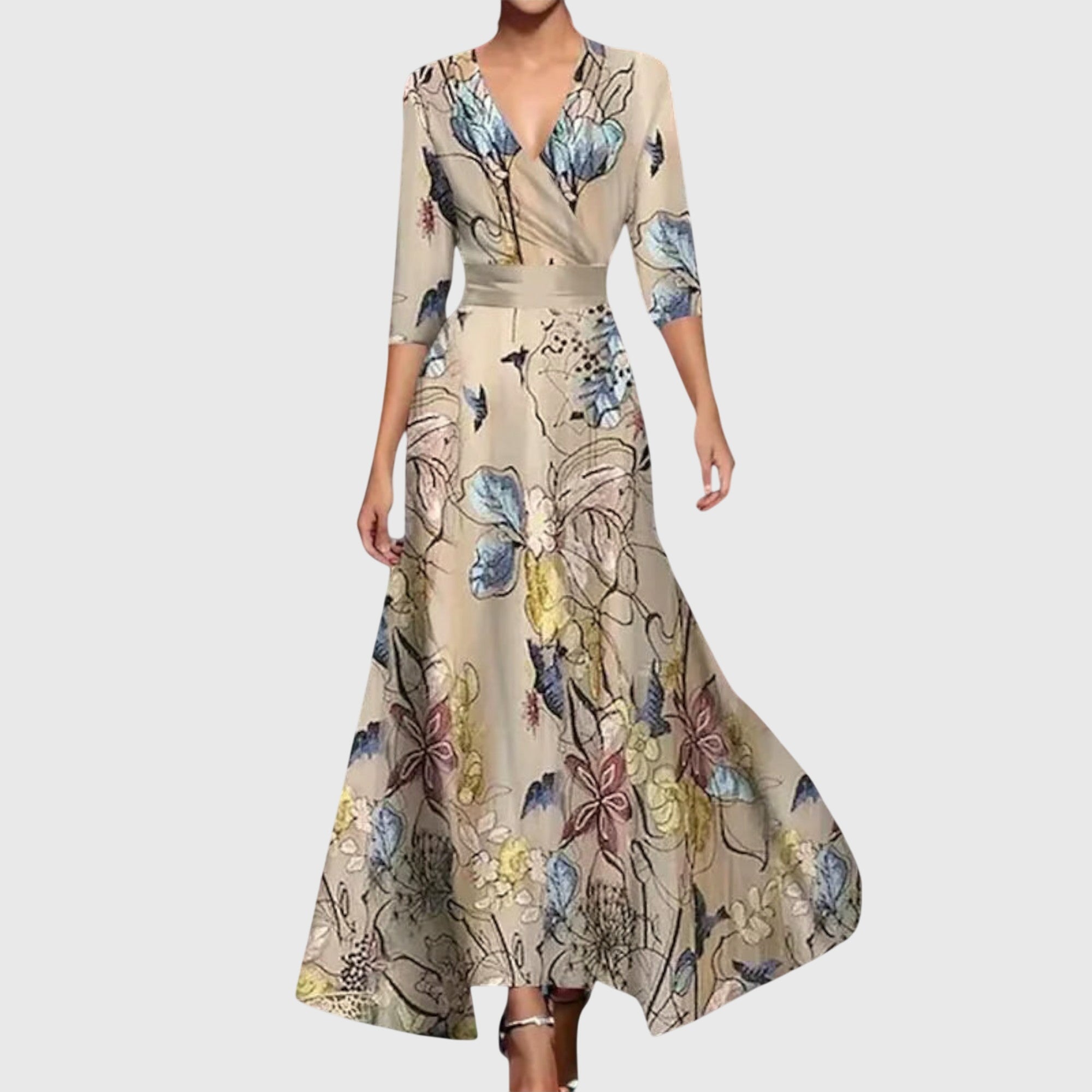 Iris | Women's Floral Wrap Maxi Dress