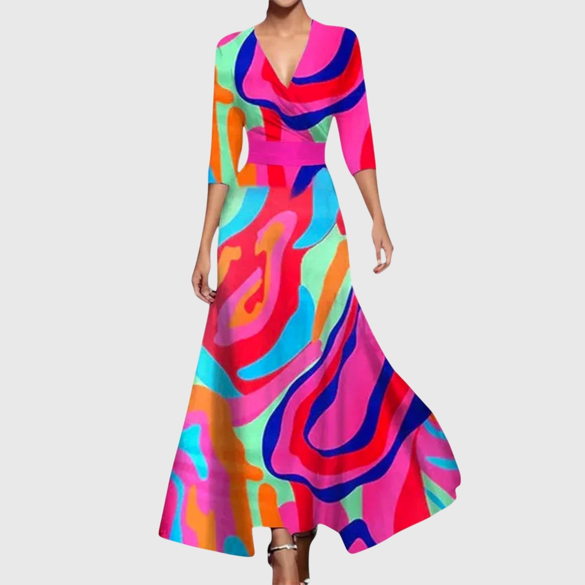 Iris | Women's Floral Wrap Maxi Dress