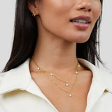Collana a strati con goccia di perla Kay