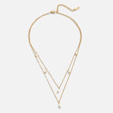 Collana a strati con goccia di perla Kay