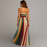 Lydia | Women's Strapless Pleated Maxi Dress