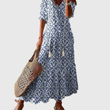 Olivia | Women's Printed Cotton Maxi Dress
