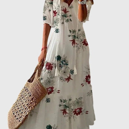 Olivia | Women's Printed Cotton Maxi Dress