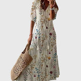 Olivia | Women's Printed Cotton Maxi Dress