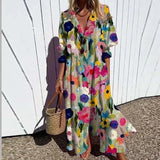 Ruby | Women's Floral Cotton Maxi Dress