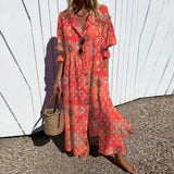 Ruby | Women's Floral Cotton Maxi Dress
