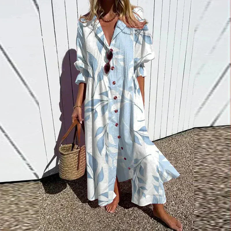 Ruby | Women's Floral Cotton Maxi Dress
