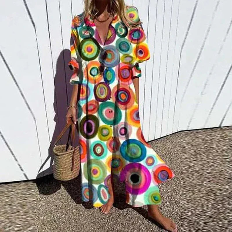Ruby | Women's Floral Cotton Maxi Dress