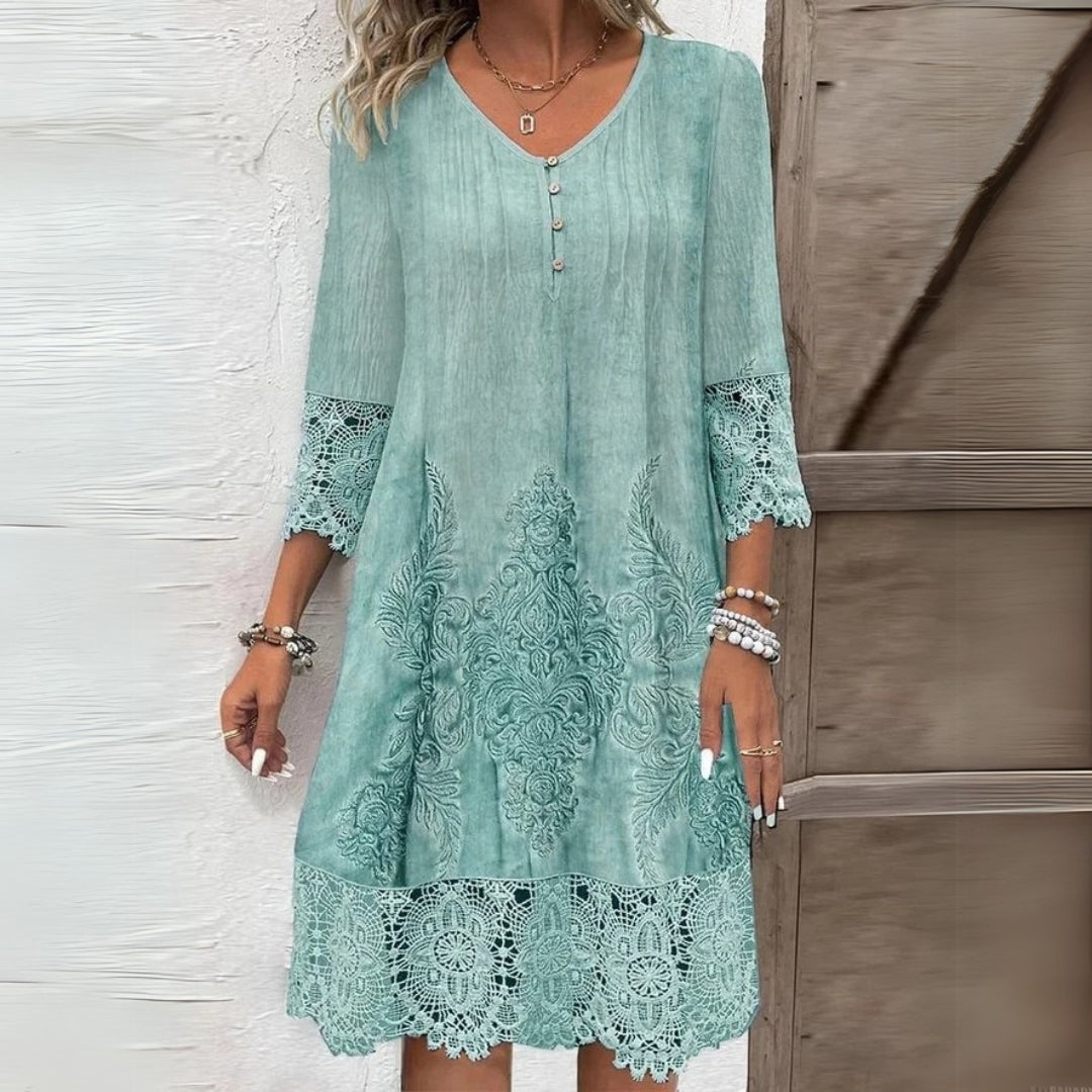 Sophie | Women's Lace Embroidered Shift Dress
