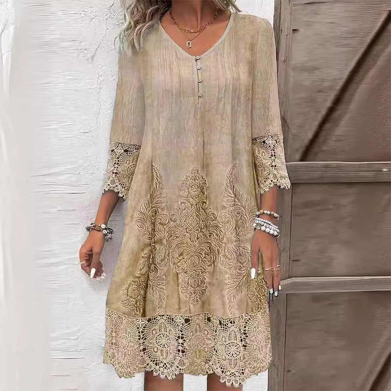 Sophie | Women's Lace Embroidered Shift Dress