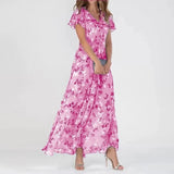 Whitney | Women's Floral Chiffon Maxi Dress